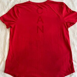 Womens Red Lululemon Team Canada Olympic Slim fit Tee